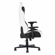 Pemberly Row Contemporary White Gaming Chair with Magnetic Neck Pillow