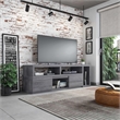 Pemberly Row Contemporary Adjustable TV Stand Console for TV's up to 65