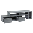Pemberly Row Contemporary Adjustable TV Stand Console for TV's up to 65