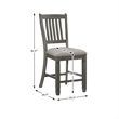 Pemberly Row Counter Height Dining Chair in Antique Gray (Set of 6)