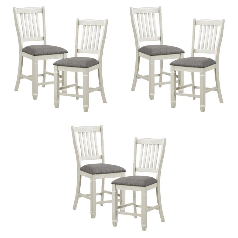 Pemberly Row Counter Height Dining Chair in Antique White (Set of 6)