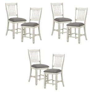 Pemberly Row Counter Height Dining Chair in Antique White (Set of 6)