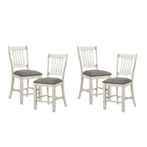 Pemberly Row Counter Height Dining Chair in Antique White (Set of 4)