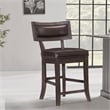 Pemberly Row Faux Leather Counter Height Dining Chair in Espresso (Set of 4)