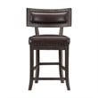 Pemberly Row Faux Leather Counter Height Dining Chair in Espresso (Set of 4)