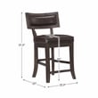 Pemberly Row Faux Leather Counter Height Dining Chair in Espresso (Set of 4)