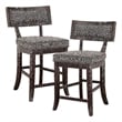 Pemberly Row Counter Height Dining Chair in Gray fabric (Set of 6)