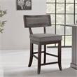Pemberly Row Counter Height Dining Chair in Gray fabric (Set of 6)