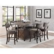 Pemberly Row Counter Height Dining Chair in Gray fabric (Set of 6)