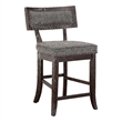 Pemberly Row Counter Height Dining Chair in Gray fabric (Set of 4)