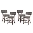 Pemberly Row Counter Height Dining Chair in Gray fabric (Set of 4)