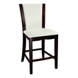 Pemberly Row Counter Height Dining Chair in White Faux Leather (Set of 4)