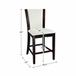 Pemberly Row Counter Height Dining Chair in White Faux Leather (Set of 4)