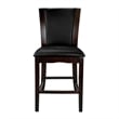 Pemberly Row Counter Height Dining Chair in Dark Brown Faux Leather (Set of 6)