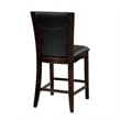 Pemberly Row Counter Height Dining Chair in Dark Brown Faux Leather (Set of 6)