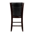 Pemberly Row Counter Height Dining Chair in Dark Brown Faux Leather (Set of 6)