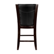 Pemberly Row Counter Height Dining Chair in Dark Brown Faux Leather (Set of 4)