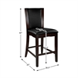 Pemberly Row Counter Height Dining Chair in Dark Brown Faux Leather (Set of 4)