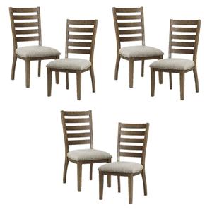 Pemberly Row Asian Hardwood Dining Room Side Chair in Cherry (Set of 6)