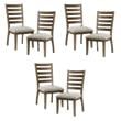 Pemberly Row Asian Hardwood Dining Room Side Chair in Cherry (Set of 6)