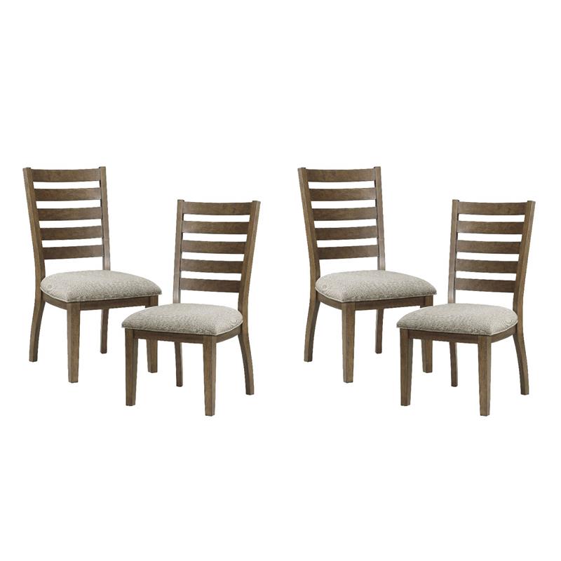 Pemberly Row Asian Hardwood Dining Room Side Chair in Cherry (Set of 4)
