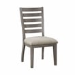 Pemberly Row Asian Hardwood Dining Room Side Chair in Gray (Set of 6)