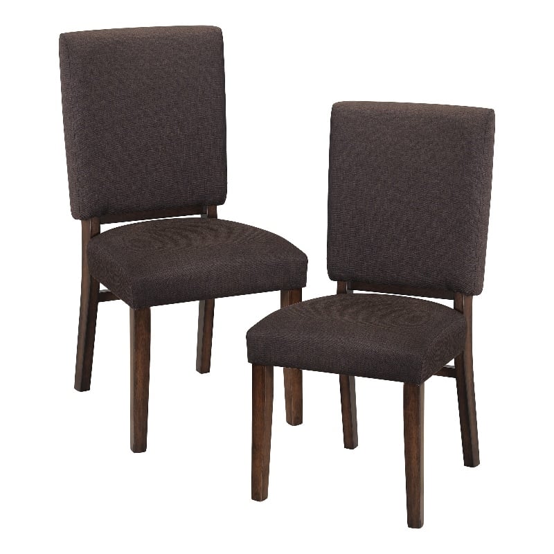 Pemberly Row Asian Hardwood Dining Room Chair in Walnut (Set of 6)