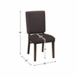 Pemberly Row Asian Hardwood Dining Room Chair in Walnut (Set of 6)