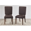 Pemberly Row Asian Hardwood Dining Room Chair in Walnut (Set of 6)