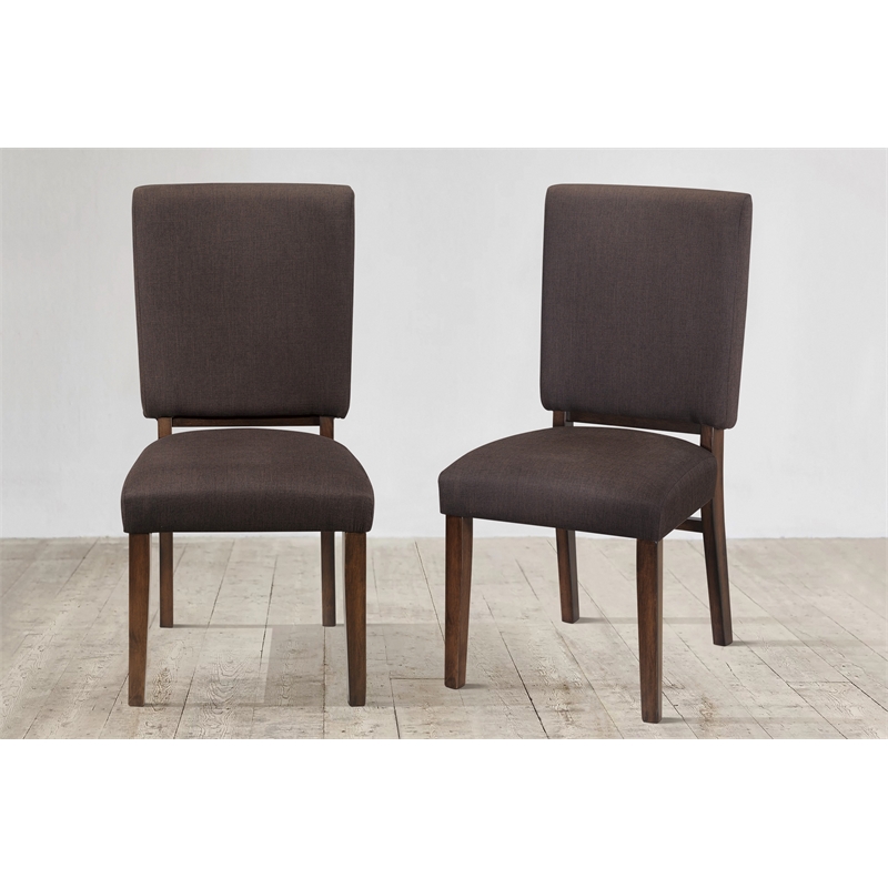 Pemberly Row Asian Hardwood Dining Room Chair in Walnut (Set of 4)