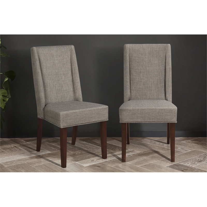 Pemberly Row Asian Hardwood Dining Room Side Chair in Espresso (Set of 6)