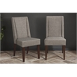 Pemberly Row Asian Hardwood Dining Room Side Chair in Espresso (Set of 4)