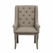 Pemberly Row Traditional Wood Dining Room Arm Chair in Gray Cashmere (Set of 4)