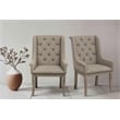 Pemberly Row Traditional Wood Dining Room Arm Chair in Gray Cashmere (Set of 4)