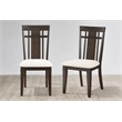 Pemberly Row Asian Hardwood Dining Room Side Chair in Dark Brown (Set of 4)