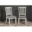 Pemberly Row Pine Wood Dining Room Side Chair in Antique White (Set of 4)