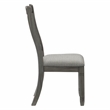 Pemberly Row Pine Wood Dining Room Side Chair in Antique Gray (Set of 6)