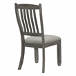Pemberly Row Pine Wood Dining Room Side Chair in Antique Gray (Set of 6)