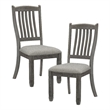 Pemberly Row Pine Wood Dining Room Side Chair in Antique Gray (Set of 4)