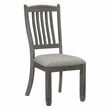 Pemberly Row Pine Wood Dining Room Side Chair in Antique Gray (Set of 4)