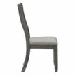 Pemberly Row Pine Wood Dining Room Side Chair in Antique Gray (Set of 4)