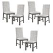 Pemberly Row Traditional Wood Dining Room Side Chair in Gray (Set of 6)