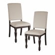 Pemberly Row Transitional Dining Room Side Chair in Grayish Brown (Set of 6)