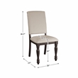 Pemberly Row Transitional Dining Room Side Chair in Grayish Brown (Set of 4)