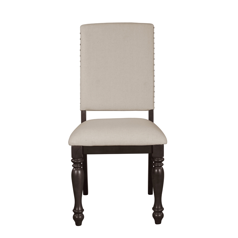 Pemberly Row Transitional Dining Room Side Chair in Grayish Brown (Set of 4)