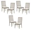 Pemberly Row Contemporary Wood Dining Room Side Chair in Gray (Set of 6)
