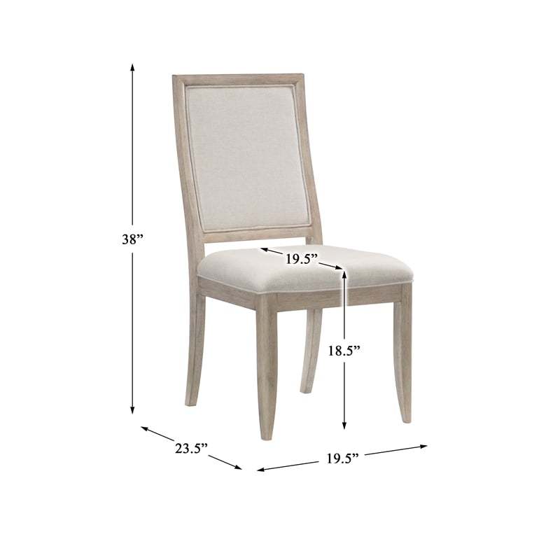 Pemberly Row Contemporary Wood Dining Room Side Chair in Gray (Set of 4)