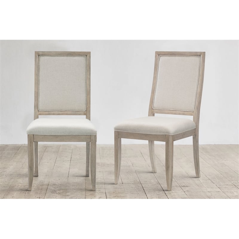 Pemberly Row Contemporary Wood Dining Room Side Chair in Gray (Set of 4)