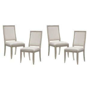 Pemberly Row Contemporary Wood Dining Room Side Chair in Gray (Set of 4)