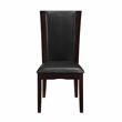 Pemberly Row Wood and Faux Leather Dining Room Side Chair in Espresso (Set of 6)